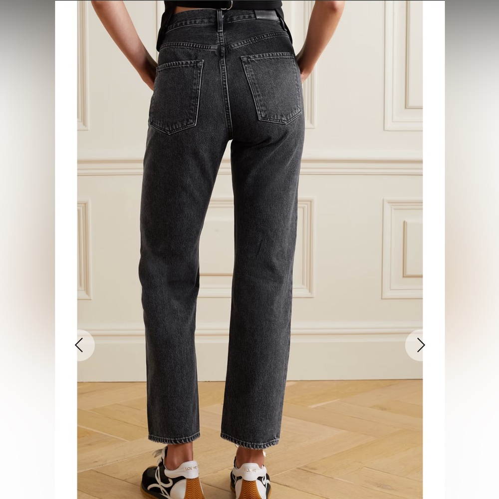 Goldsign The Myra High Waist Straight Leg Cropped Jeans, 25 x 28
